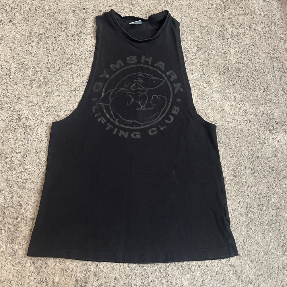 Gymshark Black men's XS Legacy Drop Arm Tank-Top weightlifting fitness